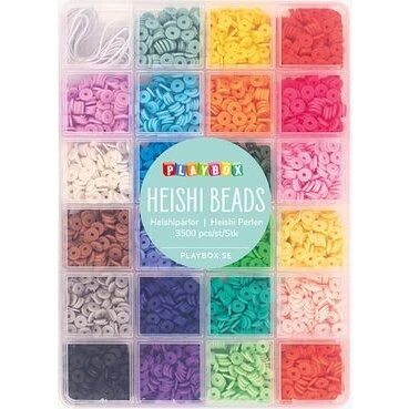 Playbox Heishi-perler i opbevaringsæske, 3.500 stk