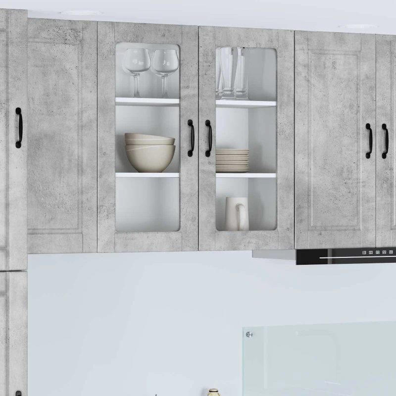 vidaXL Køkkenskab Beton Grå 80x31x80 cm Konstrueret Træ
