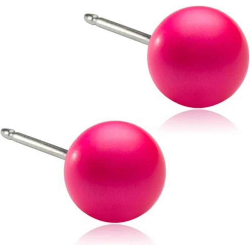Blomdahl 15-1233-39 NT Perle ørestikker 6mm Electric Pink titan