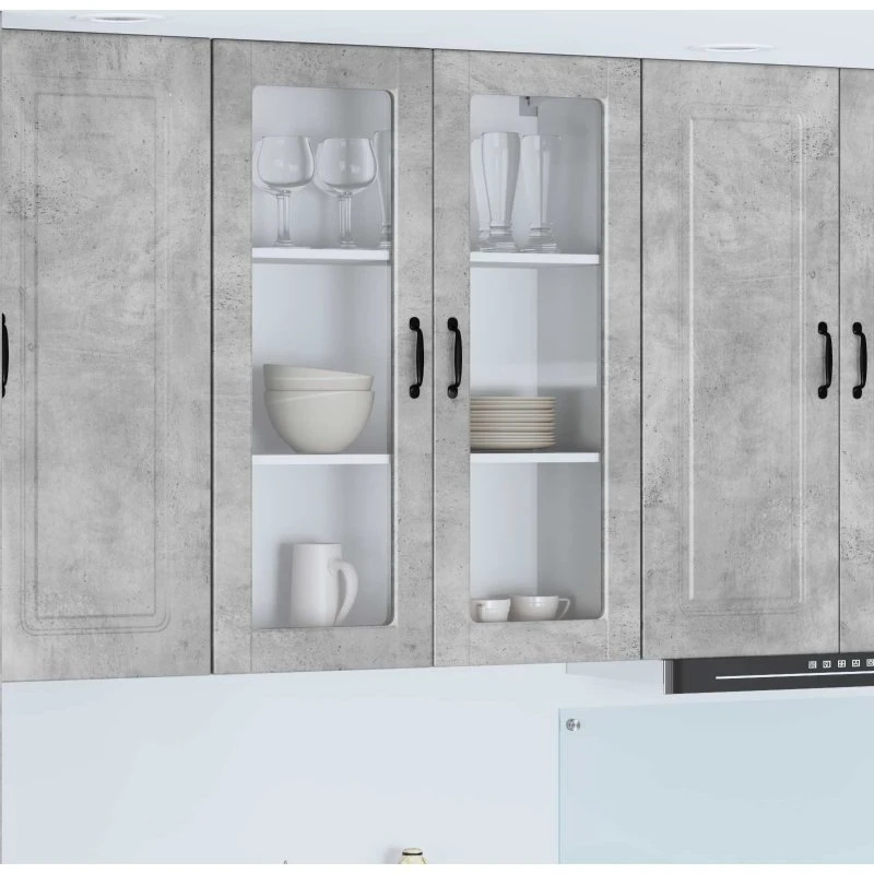 vidaXL Køkkenskab Beton Grå 80x31x100 cm Konstrueret Træ