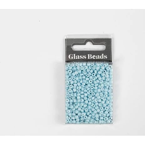 Rocaiperler 3 mm (str. 8/0), lys blå, 25 g