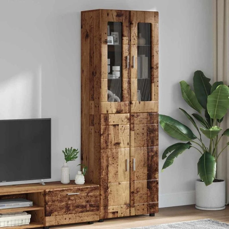 vidaXL Highboard FLORIN Gammelt træ 60 x 35 x 182 cm