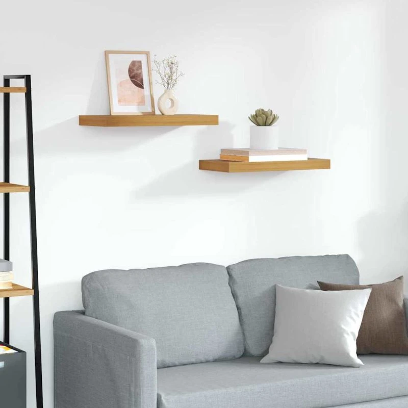 vidaXL Væghylde 2 stk Brun 50 x 23 x 4 cm Konstrueret Træ