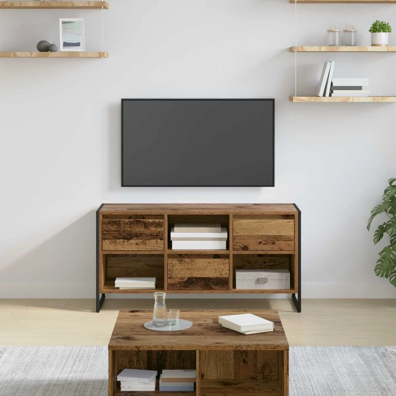 vidaXL TV-skab Gammelt Træ 100 x 36 x 49,5 cm
