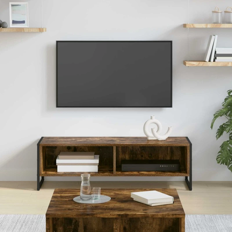 vidaXL TV-skab Røget Eg 100 x 36,5 x 30,5 cm Konstrueret Træ