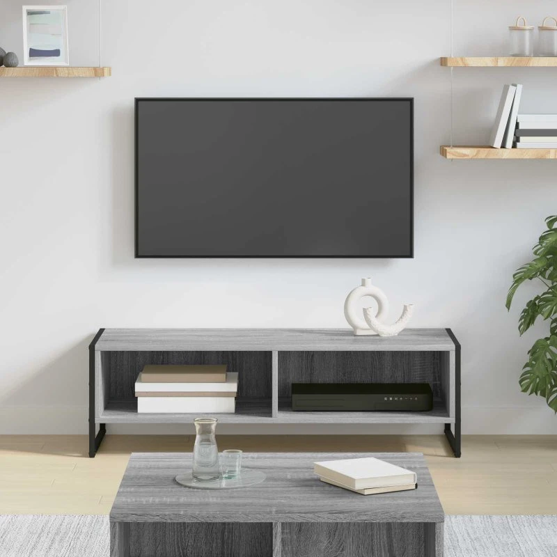 vidaXL TV-skab Grå Sonoma 100 x 36,5 x 30,5 cm Konstrueret træ
