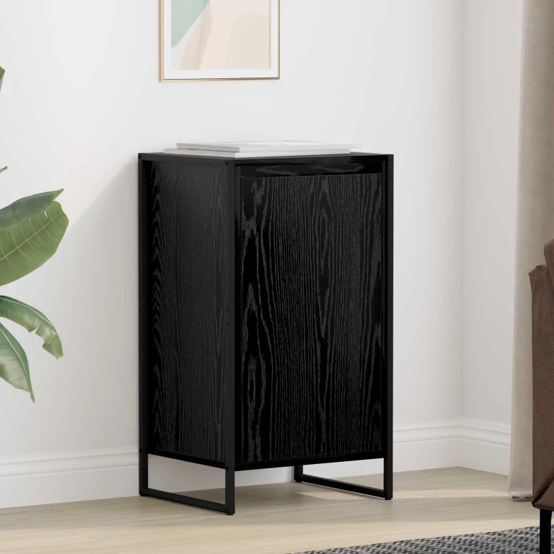 vidaXL Sideboard Sort 43 x 36 x 75,5 cm Konstrueret Træ