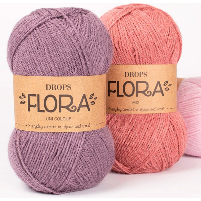 DROPS Flora Garn Unicolor 09 Ametyst