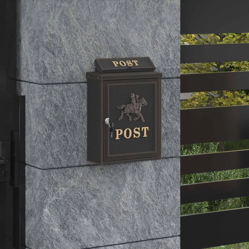 vidaXL Væghængt Postkasse Bronze 29 x 13 x 41 cm Aluminium