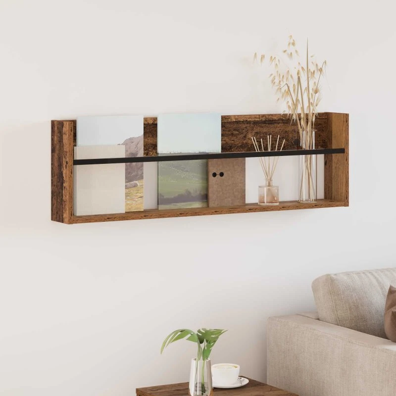 vidaXL Magasin Rack Gammelt Træ 100 x 12 x 30 cm