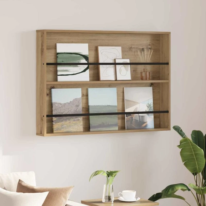 vidaXL Magasin Rack Artisan Egetræ 100 x 12 x 70 cm