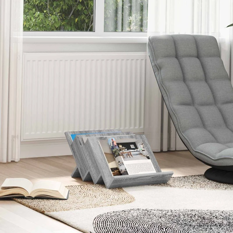 vidaXL Magasin Rack Grå Sonoma 53 x 40 x 28,5 cm Konstrueret Træ