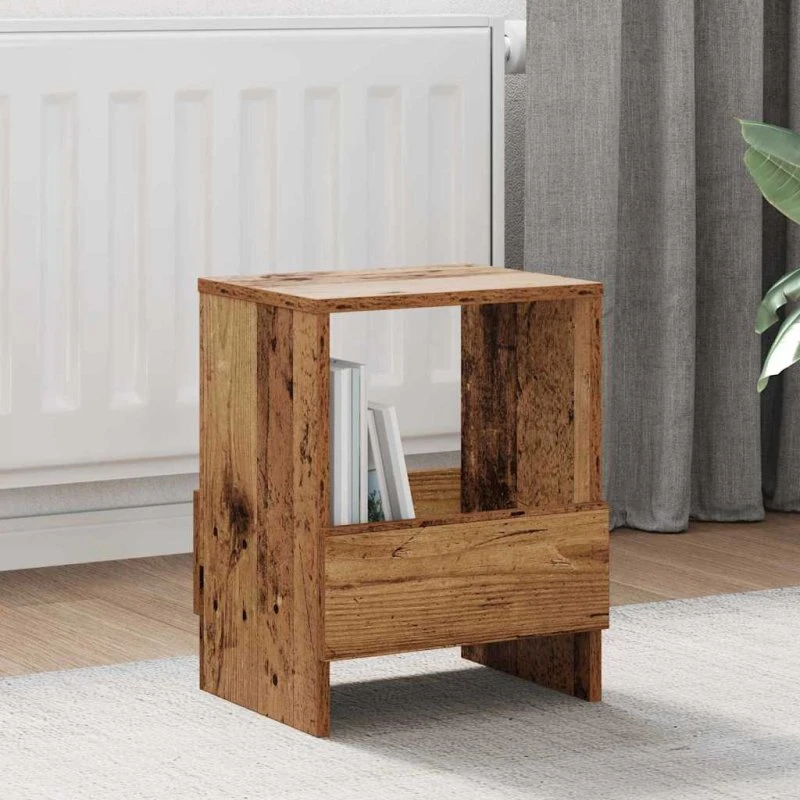 vidaXL Magasin Rack 2 stk Gammelt Træ 35 x 30 x 45 cm
