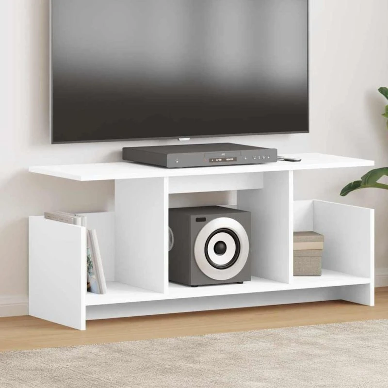 vidaXL TV-bord Hvid 102 x 35 x 45 cm Konstrueret træ