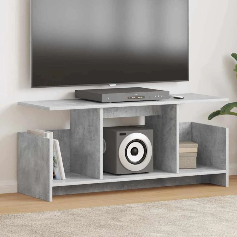 vidaXL TV-bord Beton Grå 102 x 35 x 45 cm Konstrueret træ