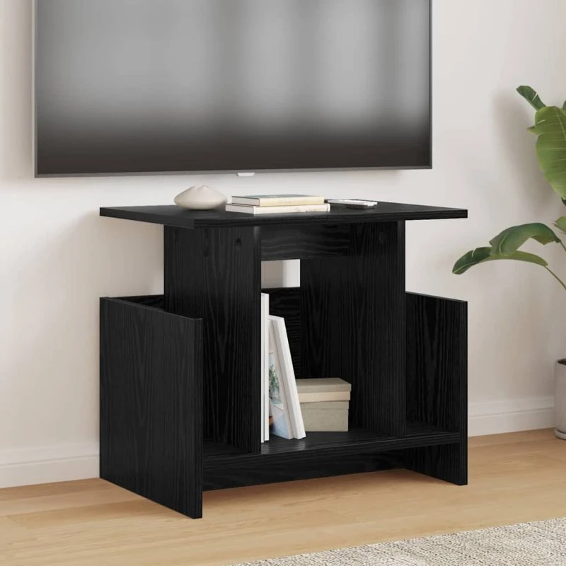 vidaXL TV-bord 2 stk, sort, 50 x 35 x 45 cm, konstrueret træ