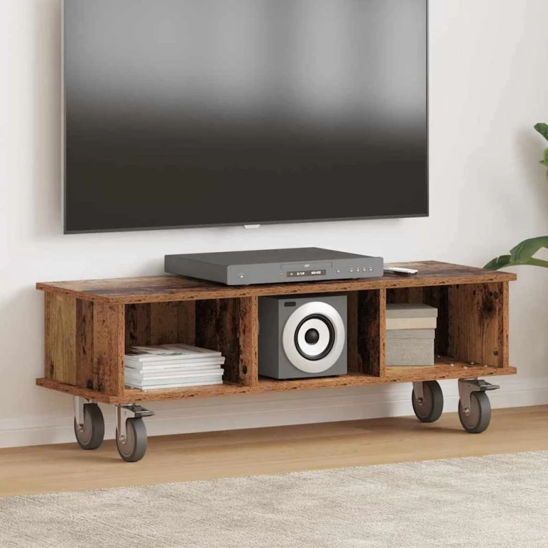vidaXL TV-bord Gammelt træ 100 x 35 x 35 cm