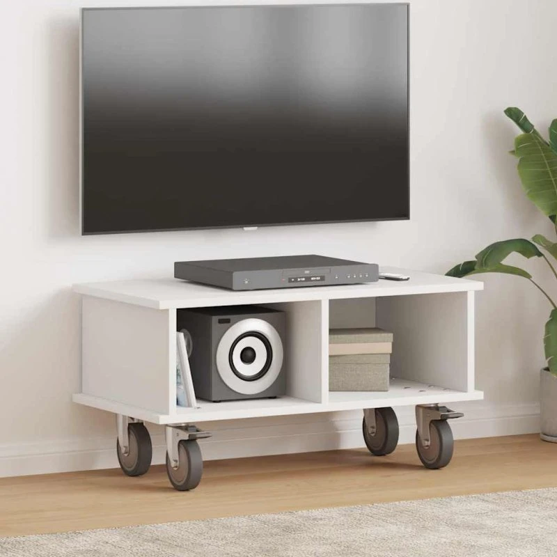 vidaXL TV-bord Hvid 68,5 x 35 x 35 cm Konstrueret træ