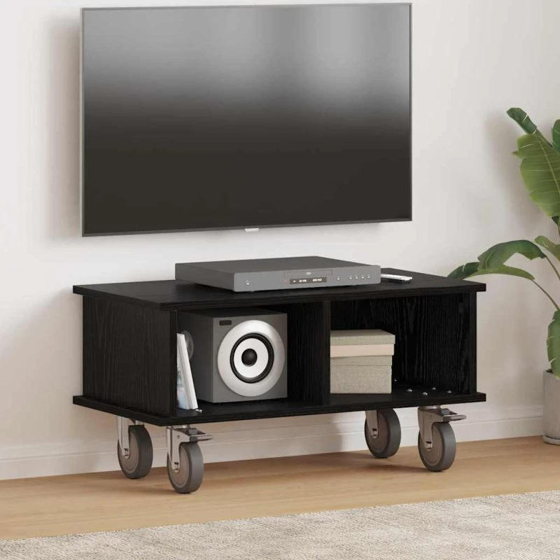 vidaXL TV-bord Sort 68,5 x 35 x 35 cm Konstrueret træ