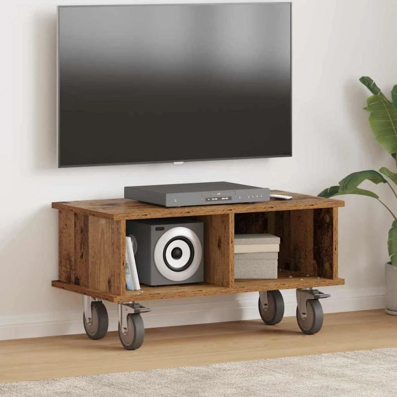 vidaXL TV-bord Gammelt træ 68,5 x 35 x 35 cm
