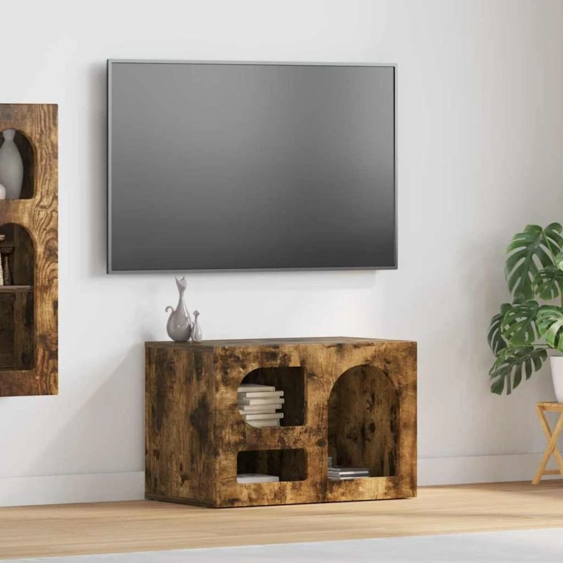 vidaXL TV-skab Røget eg 60 x 35 x 40 cm Konstrueret træ