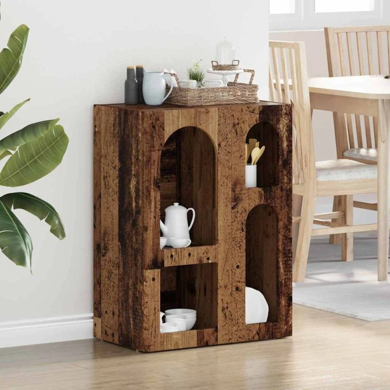 vidaXL Sideboard Gammelt Træ 59 x 35 x 80,5 cm Konstrueret Træ