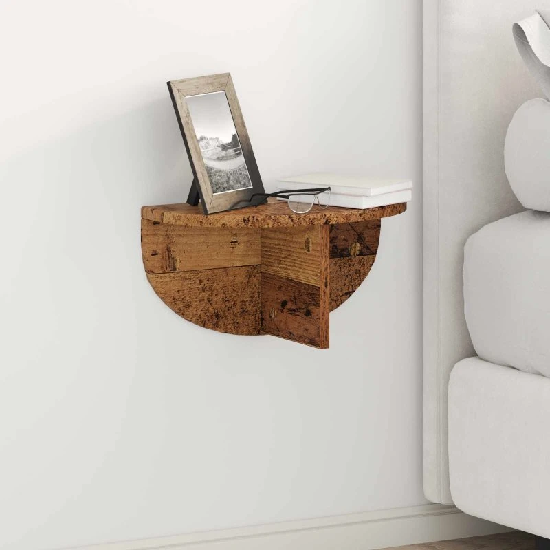 vidaXL Væghylde Gammelt Træ 38 x 19 x 19 cm Konstrueret Træ