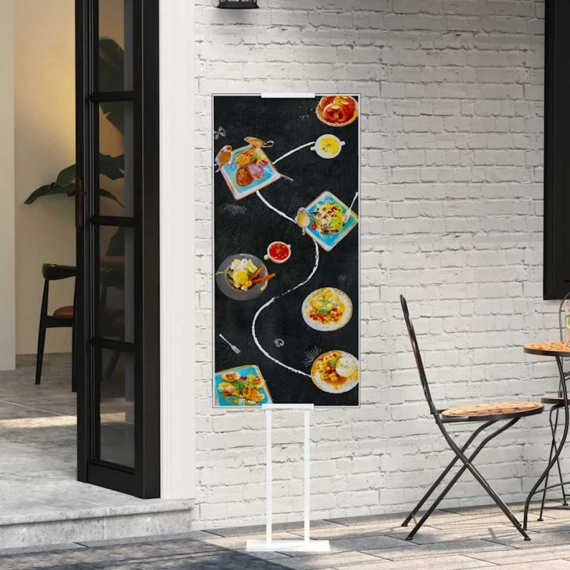 vidaXL Messeskærme 2 stk Hvid 30 x 23,5 x 210 cm Stål