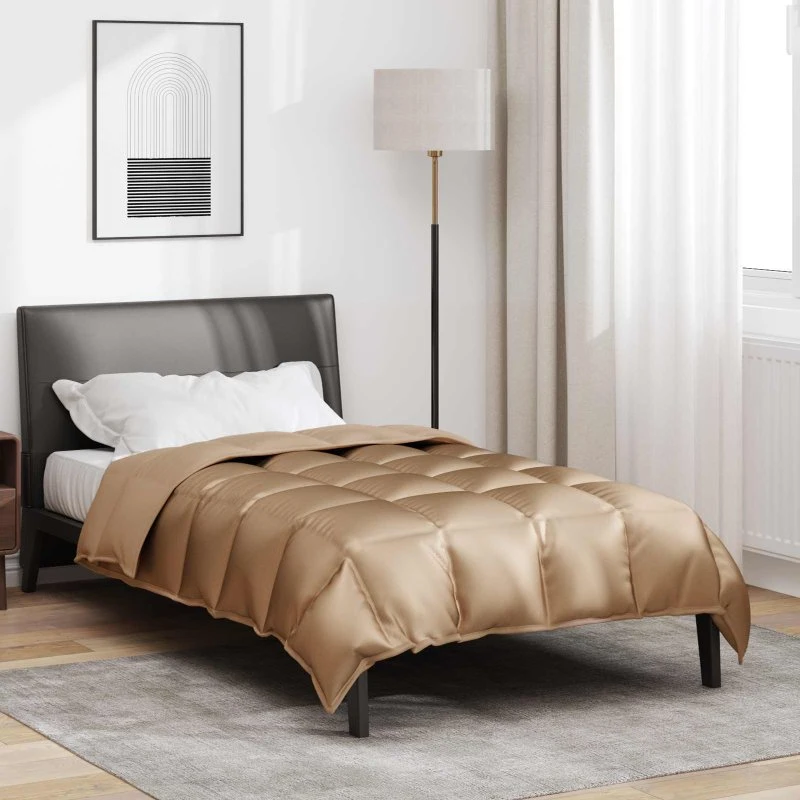 vidaXL Vinterdyne Guld 155 x 220 cm Satin & Mikrofiber