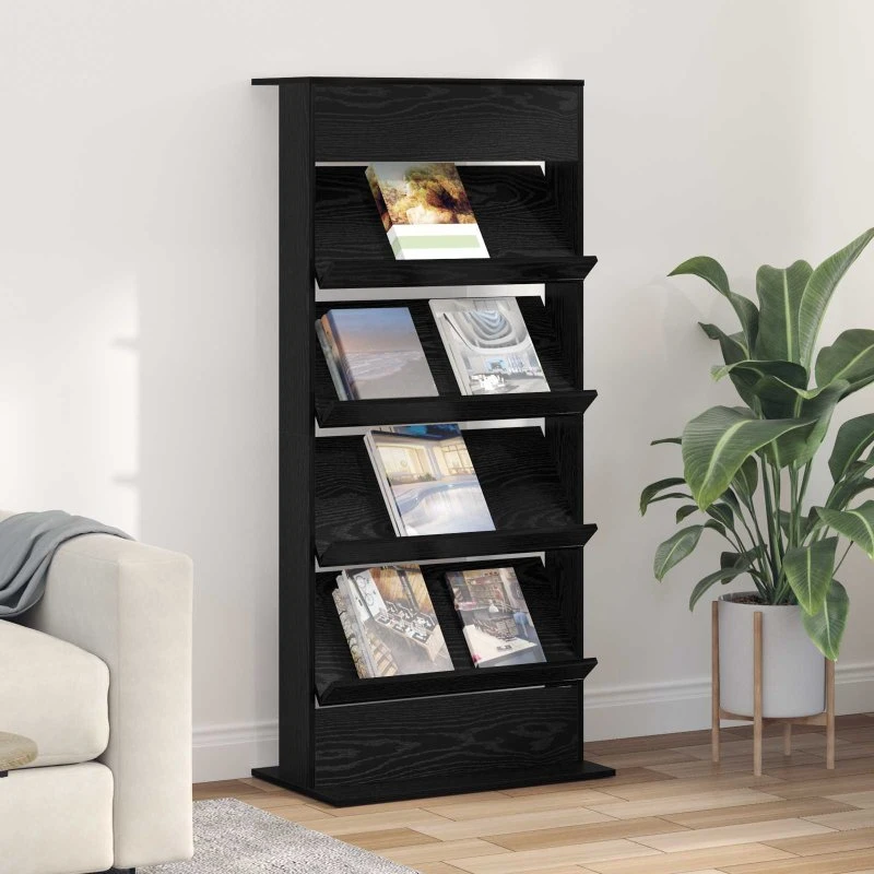 Magasin Rack Med Hylde Konstrueret Træ, Gammelt Træ, 70 x 41 x 156 cm