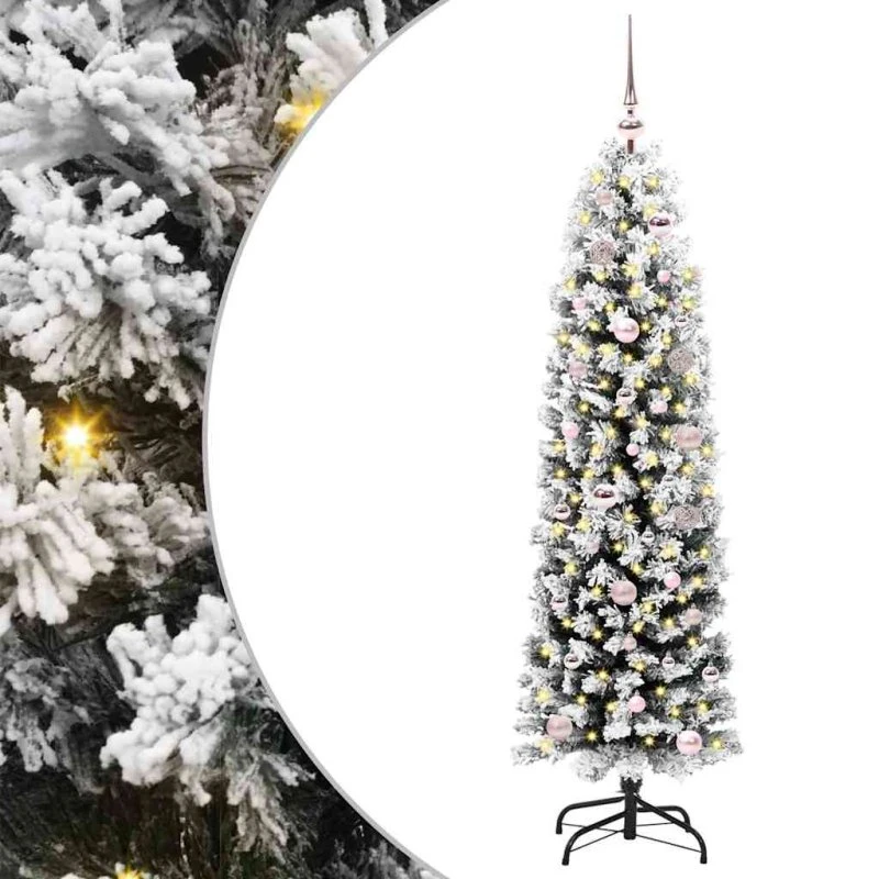 vidaXL Kunstigt Juletræ 150 cm Grønt med LED-lys og Stativ