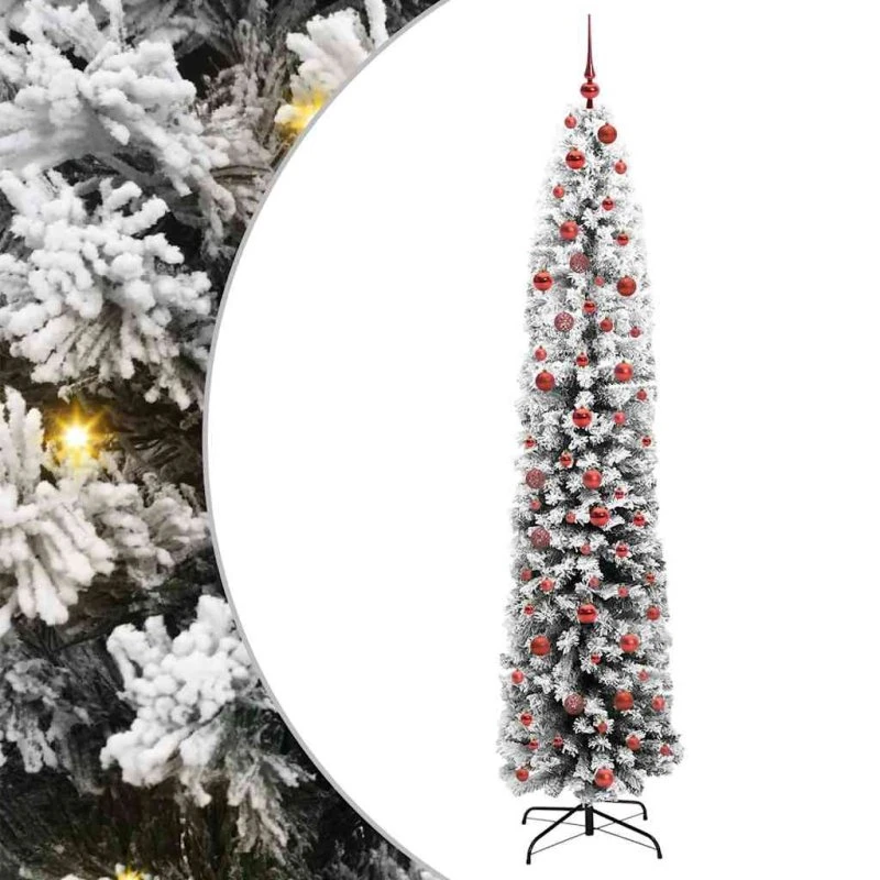 vidaXL Kunstigt Juletræ 210 cm Grønt med LED-lys og Stativ