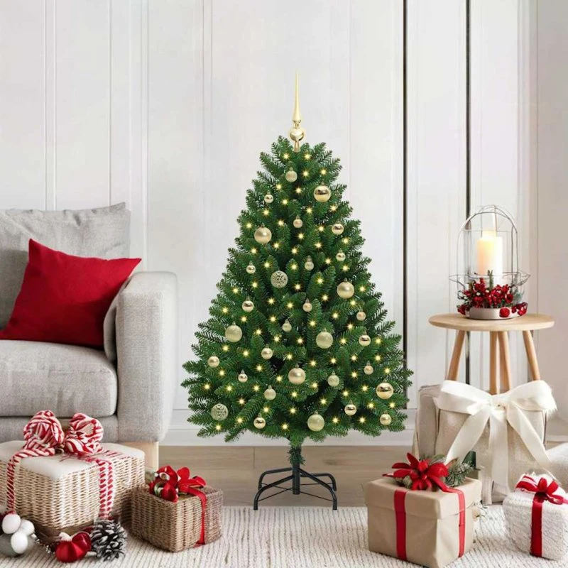 vidaXL Kunstigt Juletræ 120 cm Grønt med 150 LED'er