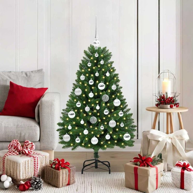 vidaXL Kunstigt Juletræ 120 cm Grønt med 150 LED'er