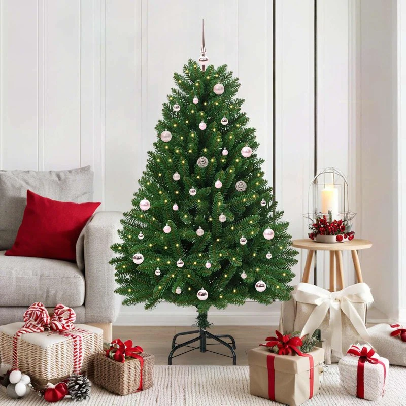 vidaXL Kunstigt Juletræ 150 cm Grønt med 150 LED'er PVC og Metal
