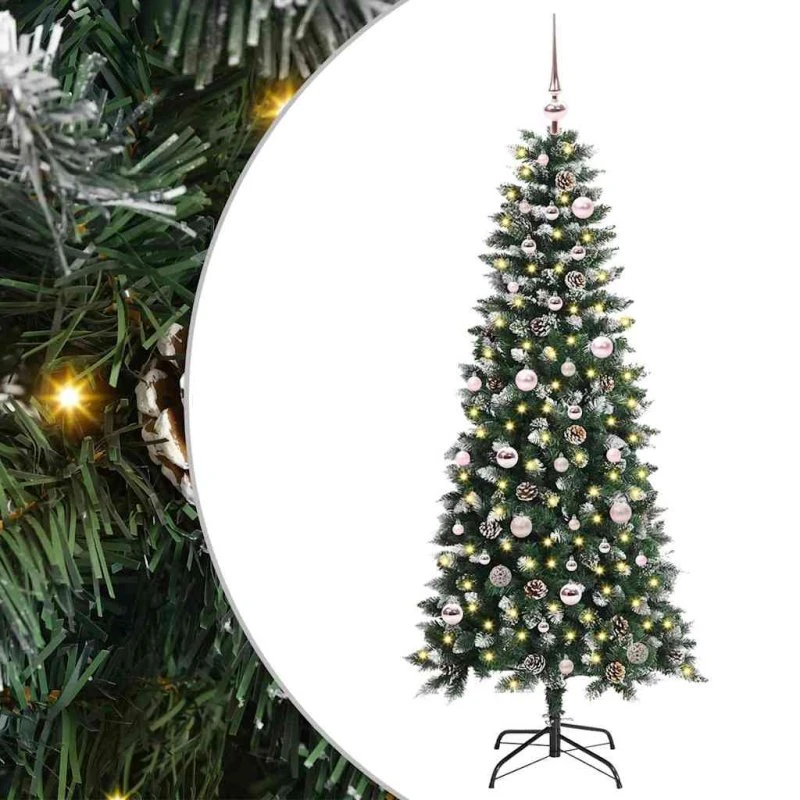vidaXL Kunstigt Juletræ Grøn 150 cm med USB-lys