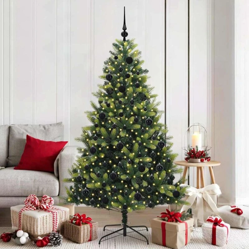 vidaXL Kunstig Hængende Juletræ 180 cm Grønt med 300 LEDs