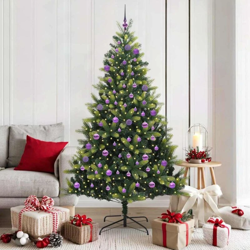 vidaXL Kunstig Hængende Juletræ 180 cm Grøn 300 LEDs PVC/PE