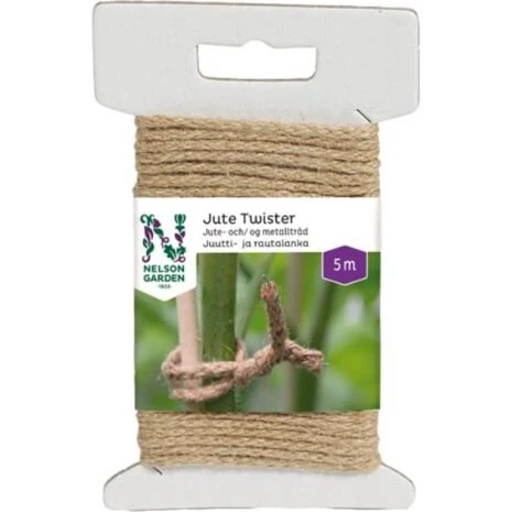 Nelson Garden Jute Twister bindetråd, natur 5 m