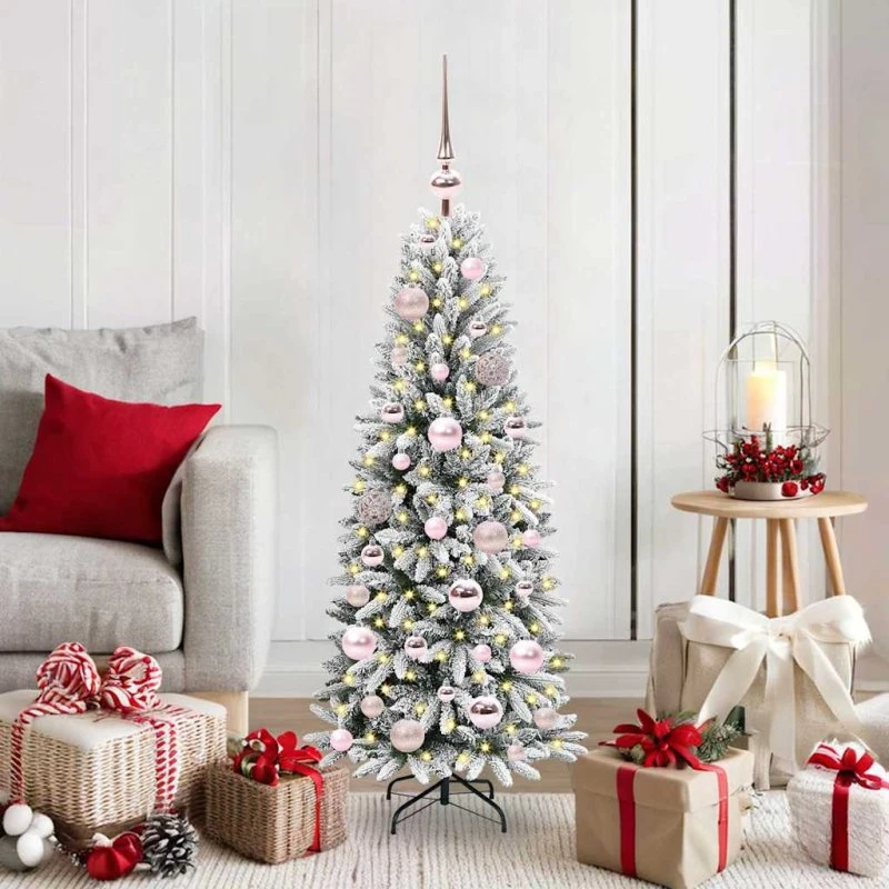 vidaXL Kunstigt Juletræ Hvid 120 cm med 150 LED'er