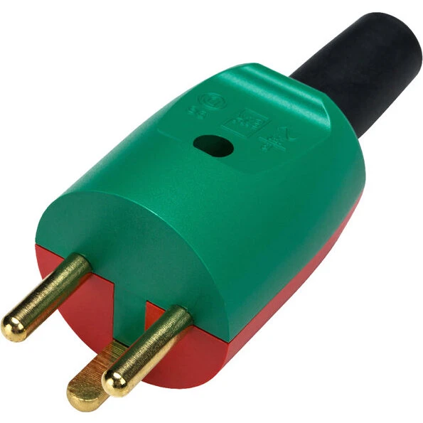 Elworks 10 stk Stikprop M/J rød/grøn brudsikker m. gummitylle IP44