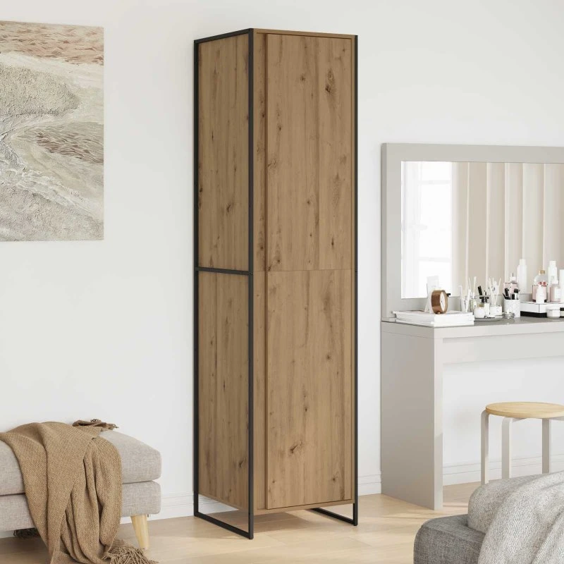 vidaXL Artisan 2-pces Garderobe 50x50x200 cm Konstrueret Træ