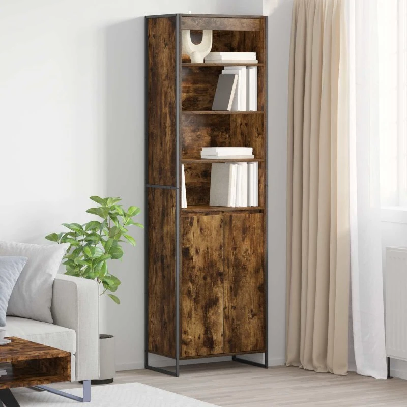 vidaXL Høje Skabe Røget Eg 60 x 36 x 200 cm Konstrueret Træ