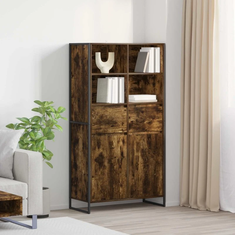 vidaXL Sideboard 2 stk Røget Eg 81 x 36 x 150,5 cm Konstrueret Træ
