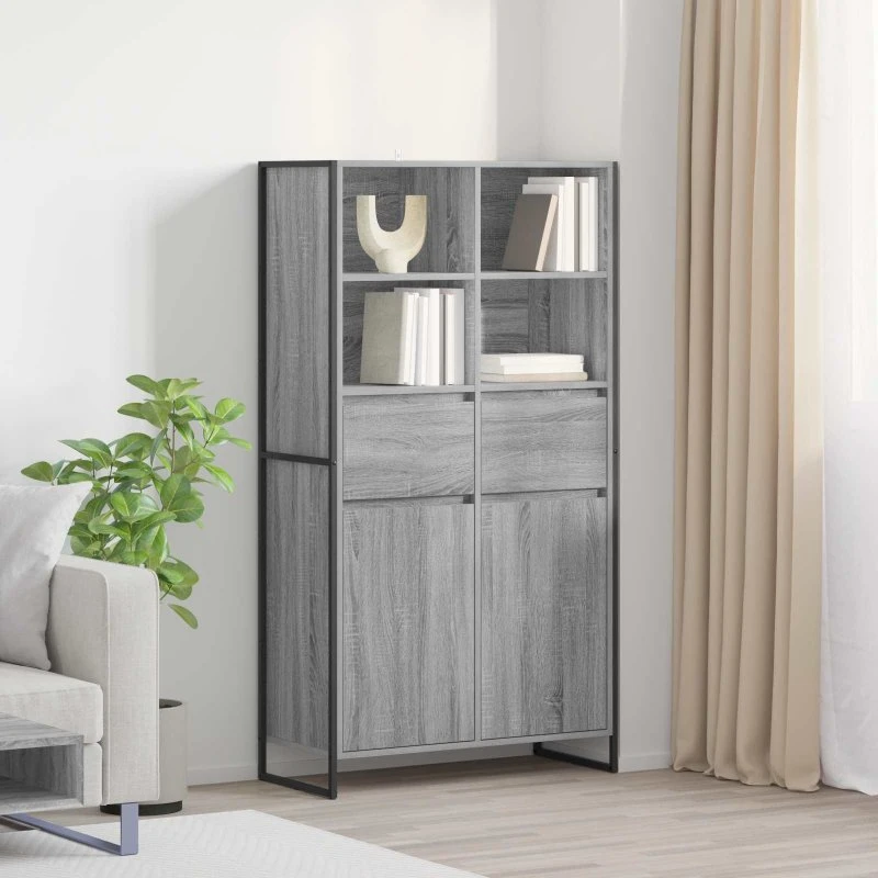 vidaXL Sideboard 2 stk Grå Sonoma 81 x 36 x 150,5 cm Konstrueret træ
