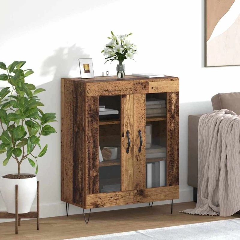 vidaXL Sideboard Gammelt Træ 69,5 x 34 x 90 cm Konstrueret Træ