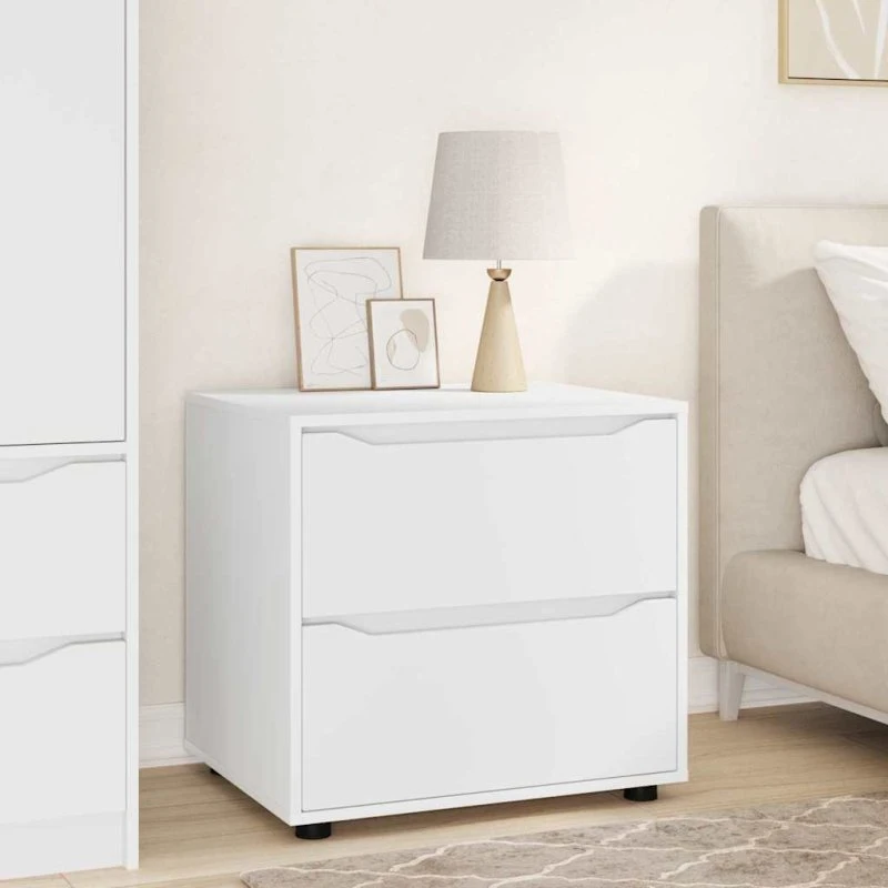 vidaXL Opbevaringsskab Hvid 60x48x57 cm Konstrueret Træ