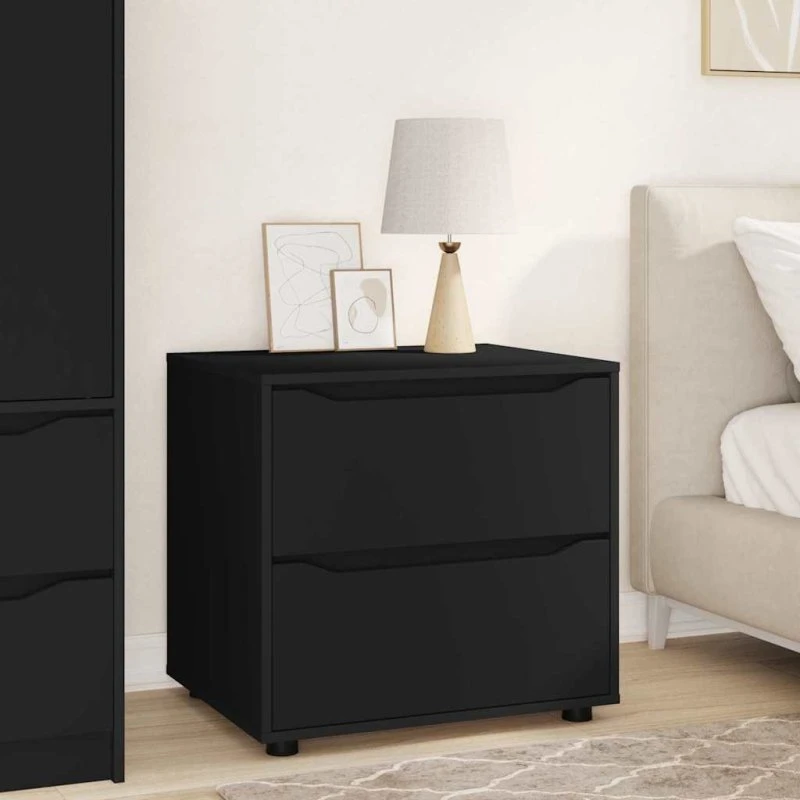 vidaXL Opbevaringsskab Sort 60 x 48 x 57 cm Konstrueret Træ