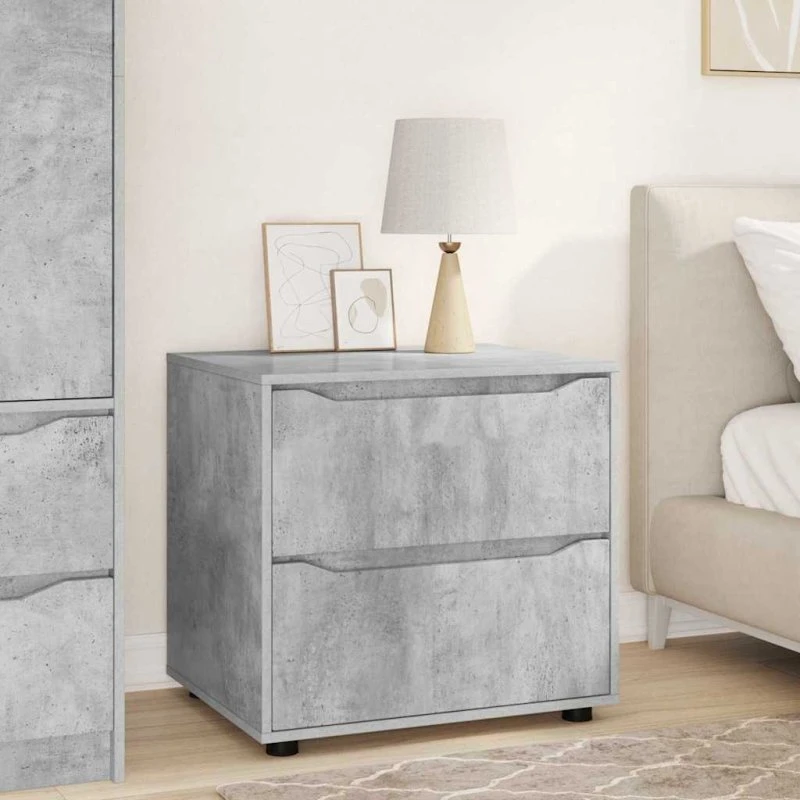 vidaXL Opbevaringsskab Beton Grå 60 x 48 x 57 cm Konstrueret Træ