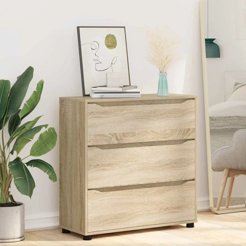 vidaXL Opbevaringsskab Sonoma eg 80 x 31 x 81 cm Konstrueret træ